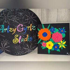 Colorful Floral Canvas Art